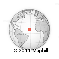 Outline Map of the Area around 11° 40' 49" N, 33° 4' 30" W, rectangular outline