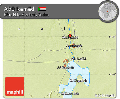 Physical Map of Abū Ramād