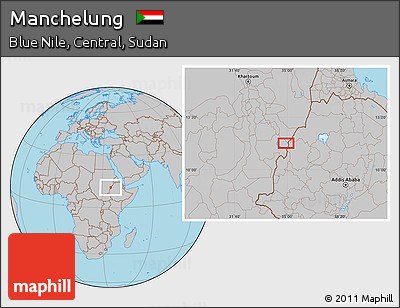 Gray Location Map of Manchelung