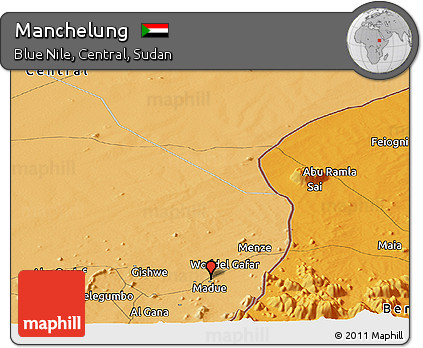 Political Panoramic Map of Manchelung