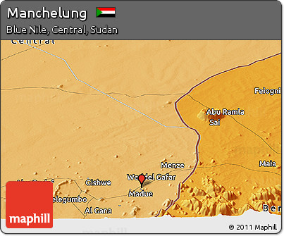 Political Panoramic Map of Manchelung