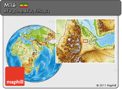 Physical Location Map of Mīlē