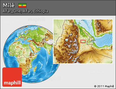 Physical Location Map of Mīlē