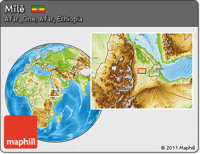 Physical Location Map of Mīlē