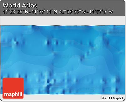 Political 3D Map of the Area around 11° 40' 49" N, 42° 25' 29" W