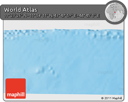 Physical 3D Map of the Area around 11° 40' 49" N, 44° 16' 29" E