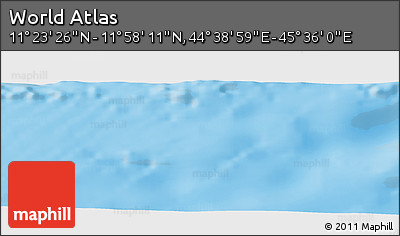 Physical Panoramic Map of the Area around 11° 40' 49" N, 45° 7' 30" E