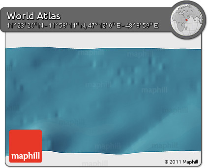 Satellite 3D Map of the Area around 11° 40' 49" N, 47° 40' 29" E