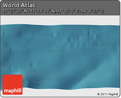 Satellite 3D Map of the Area around 11° 40' 49" N, 47° 40' 29" E