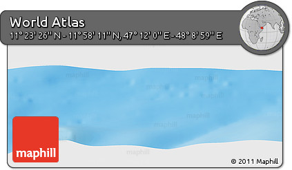 Physical Panoramic Map of the Area around 11° 40' 49" N, 47° 40' 29" E