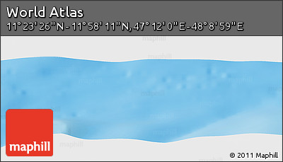 Physical Panoramic Map of the Area around 11° 40' 49" N, 47° 40' 29" E