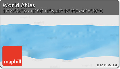 Physical Panoramic Map of the Area around 11° 40' 49" N, 47° 40' 29" E