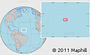 Gray Location Map of the area around 11° 40' 49" N, 47° 31' 29" W