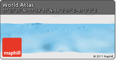 Physical Panoramic Map of the Area around 11° 40' 49" N, 48° 31' 29" E