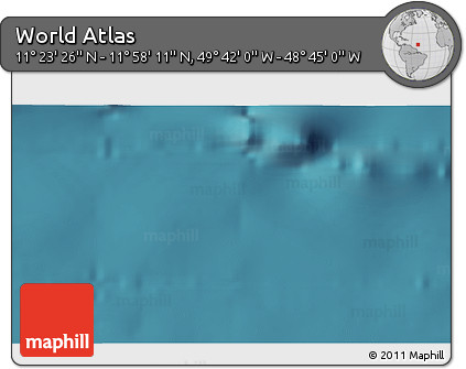 Satellite 3D Map of the Area around 11° 40' 49" N, 49° 13' 30" W