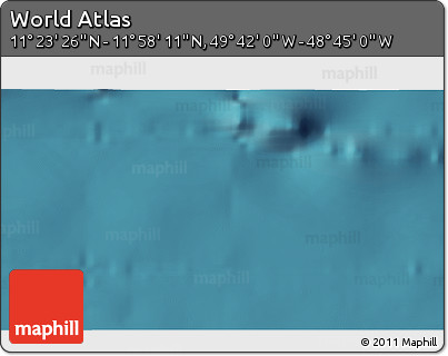 Satellite 3D Map of the Area around 11° 40' 49" N, 49° 13' 30" W