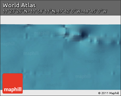 Satellite 3D Map of the Area around 11° 40' 49" N, 49° 13' 30" W