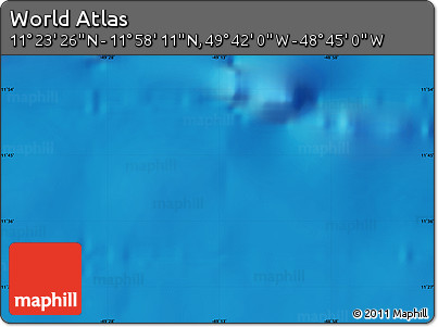 Physical Map of the Area around 11° 40' 49" N, 49° 13' 30" W