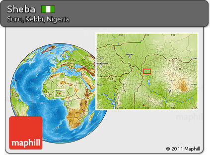 Physical Location Map of Sheba