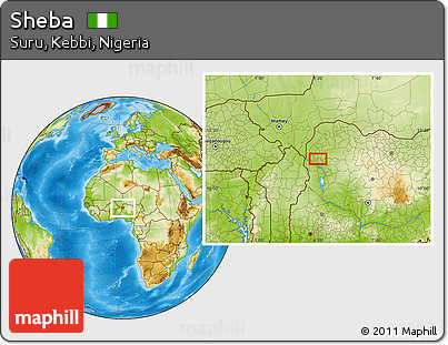 Physical Location Map of Sheba