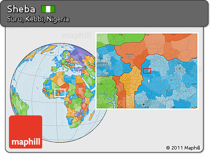 Political Location Map of Sheba