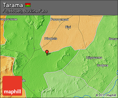 Political 3D Map of Tarama