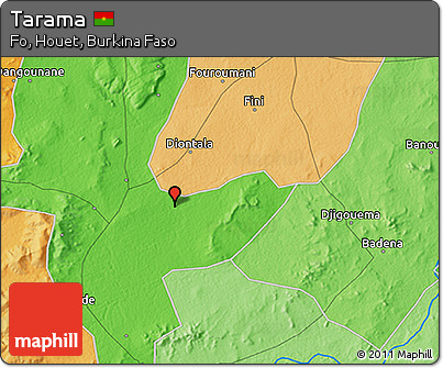 Political 3D Map of Tarama