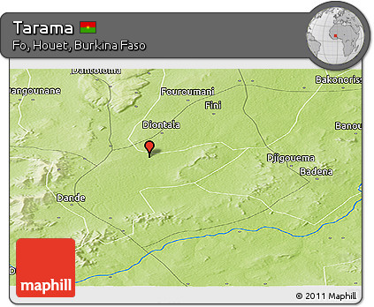 Physical Panoramic Map of Tarama