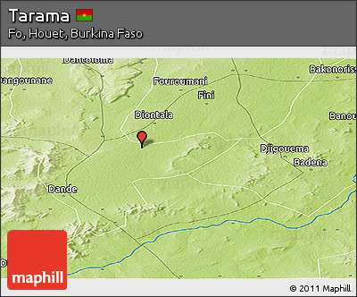 Physical Panoramic Map of Tarama