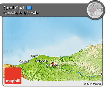 Physical 3D Map of Ceel Cad