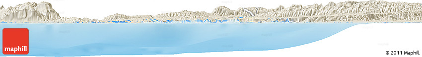 Shaded Relief Horizon Map of Qoort