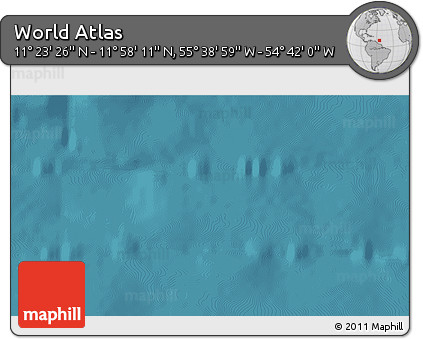 Satellite 3D Map of the Area around 11° 40' 49" N, 55° 10' 29" W