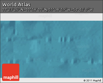 Satellite 3D Map of the Area around 11° 40' 49" N, 55° 10' 29" W
