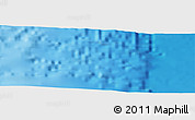 Shaded Relief Panoramic Map of the area around 11° 40' 49" N, 57° 43' 30" W