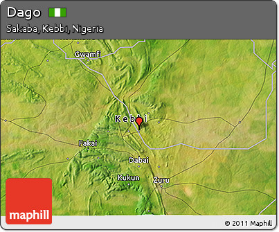 Satellite 3D Map of Dago