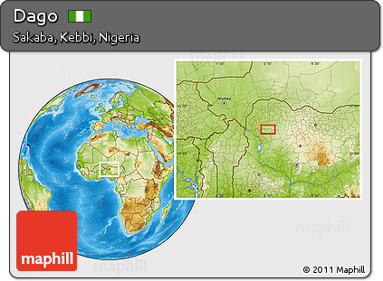 Physical Location Map of Dago