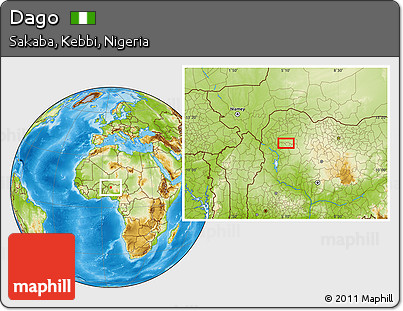 Physical Location Map of Dago