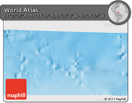 Physical 3D Map of the Area around 11° 40' 49" N, 61° 7' 30" W