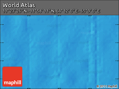 Physical Map of the Area around 11° 40' 49" N, 64° 40' 30" E