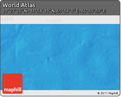 Physical 3D Map of the Area around 11° 40' 49" N, 66° 22' 30" E