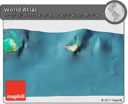 Satellite 3D Map of the Area around 11° 40' 49" N, 66° 13' 29" W