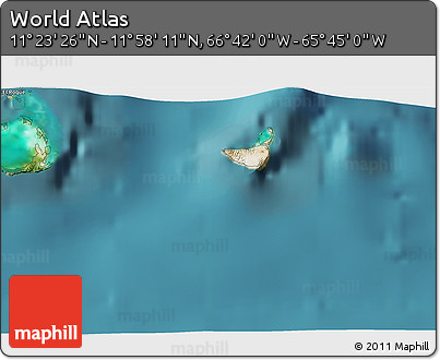 Satellite 3D Map of the Area around 11° 40' 49" N, 66° 13' 29" W