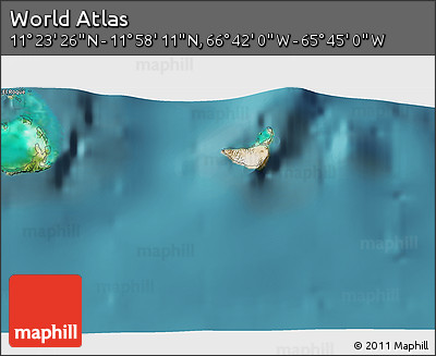 Satellite 3D Map of the Area around 11° 40' 49" N, 66° 13' 29" W
