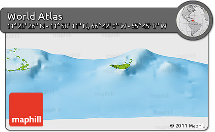 Physical Panoramic Map of the Area around 11° 40' 49" N, 66° 13' 29" W