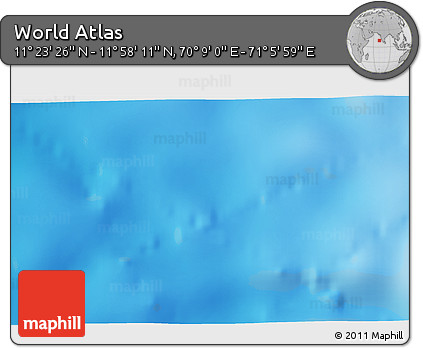 Physical 3D Map of the Area around 11° 40' 49" N, 70° 37' 30" E