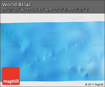 Physical 3D Map of the Area around 11° 40' 49" N, 70° 37' 30" E