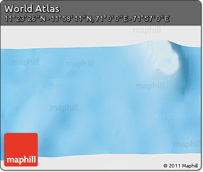 Physical 3D Map of the Area around 11° 40' 49" N, 71° 28' 29" E