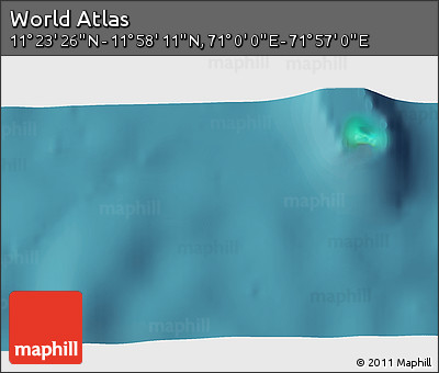 Satellite 3D Map of the Area around 11° 40' 49" N, 71° 28' 29" E