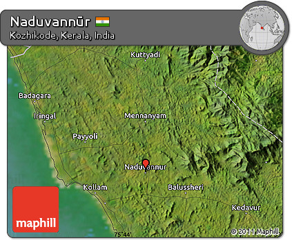 Satellite Map of Naduvannūr