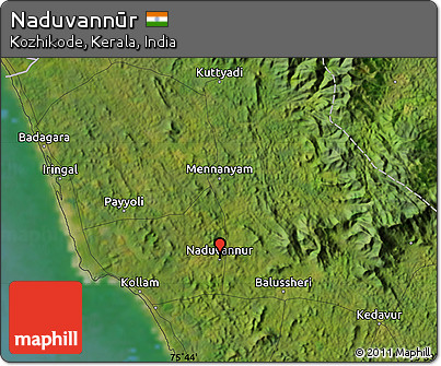 Satellite Map of Naduvannūr